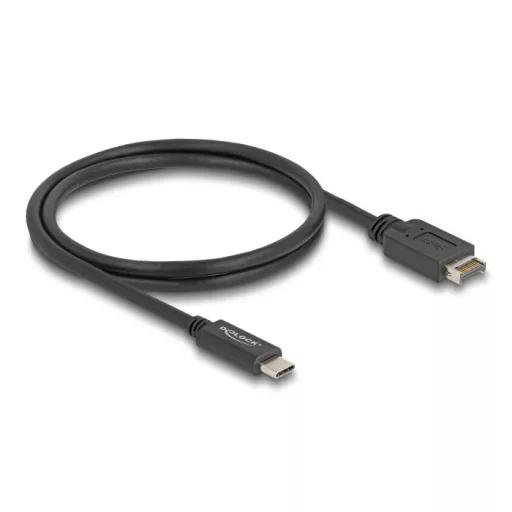 Delock USB 10 Gbps kábel E-típusú A kulcsos USB 20 tűs apa   USB Type-C  apa 1 m (85530)