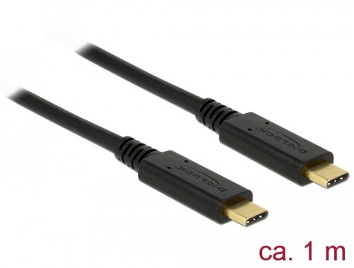 Delock USB 3.1 Gen 2 (10 Gbps) kábel Type-C a Type-C 1 m 5 A E-Marker (85531)