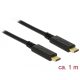 Delock USB 3.1 Gen 2 (10 Gbps) kábel Type-C a Type-C 1 m 5 A E-Marker (85531)