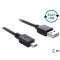 Delock Kábel, EASY-USB 2.0-s A-típusú csatlakozódugó > USB 2.0-s Mini-B-típusú csatlakozódugó, 2 m, (85554)