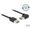 Delock Kábel, EASY-USB 2.0-s A- típusú csatlakozódugó > EASY-USB 2.0-s-A-típusú csatlakozódugó, ível (85557)