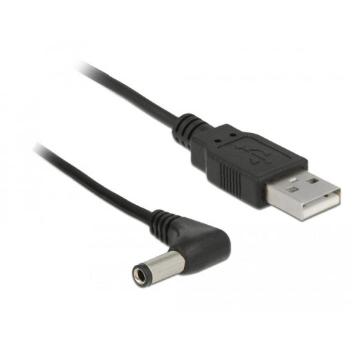 Delock USB tápkábel DC 5,5 x 2,5 mm-es 90 -os apára 1,5 m (85588)