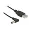 Delock USB tápkábel DC 5,5 x 2,5 mm-es 90 -os apára 1,5 m (85588)
