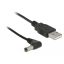 Delock USB tápkábel DC 5,5 x 2,5 mm-es 90 -os apára 1,5 m (85588)
