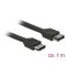 Delock Kábel eSATA 3 Gb/s hüvely > eSATA hüvely 1 m fekete (85640)