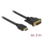 Delock HDMI - DVI 24+1 kétirányú kábel 2 m (85654)
