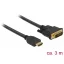 Delock HDMI - DVI 24+1 kétirányú kábel 3 m (85655)