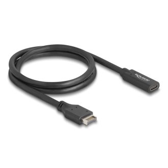  Delock USB 10 Gbps E-típusú A-kulcs kábel 20 tűs apa - USB Type-C  anya 70 cm (85666)