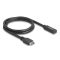 Delock USB 10 Gbps E-típusú A-kulcs kábel 20 tűs apa - USB Type-C  anya 70 cm (85666)