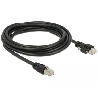   Delock 3 m-es RJ45 dugó > RJ45 dugó csavarokkal csatlakozós Cat.6 S/FTP kábel (85669)