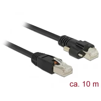   Delock 10 m-es RJ45 dugó > RJ45 dugó csavarokkal csatlakozós Cat.6 SSTP kábel (85672)