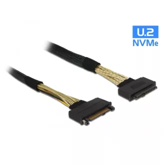   Delock U.2 SFF-8639-s bővítőkábel csatlakozódugóval > U.2 SFF-8639-s, csatlakozóhüvellyel, 0,5 m (85738)
