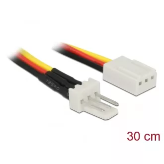   Delock 3-tűs apa   3-tűs anya hűtő tápkábel 30 cm hosszú (85753)