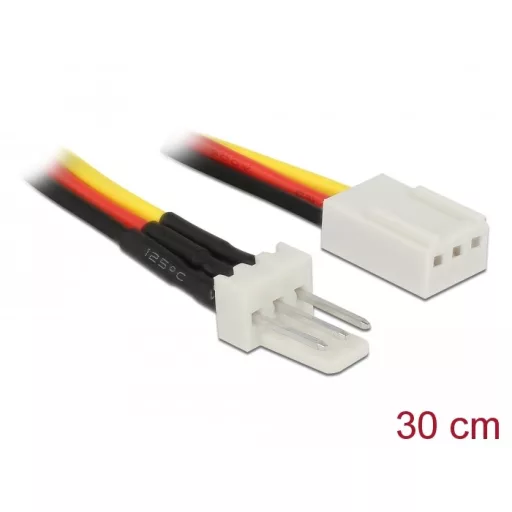 Delock 3-tűs apa   3-tűs anya hűtő tápkábel 30 cm hosszú (85753)