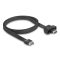 Delock USB 10 Gbps szalagkábelhez E-típusú A kulcsos 20 tűs apa csatlakozó - USB Type-C  anya rögzíthető csatlakozó, kábelhossz 75 cm (85760)