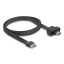Delock USB 10 Gbps szalagkábelhez E-típusú A kulcsos 20 tűs apa csatlakozó - USB Type-C  anya rögzíthető csatlakozó, kábelhossz 75 cm (85760)