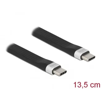   Delock USB 3.2 Gen 2 FPC lapos csík kábel USB Type-C  - USB Type-C  13,5 cm PD 3 A E-Marker (85770)