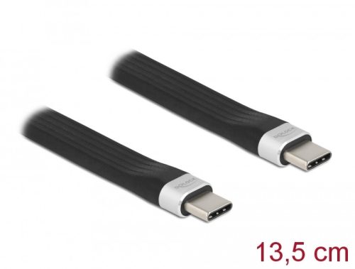 Delock USB 3.2 Gen 2 FPC lapos csík kábel USB Type-C  - USB Type-C  13,5 cm PD 3 A E-Marker