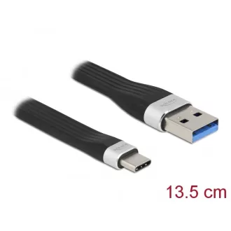   Delock USB 3.2 Gen 1 FPC lapos csík kábel USB A-típusú - USB Type-C  13,5 cm PD 3 A (85771)