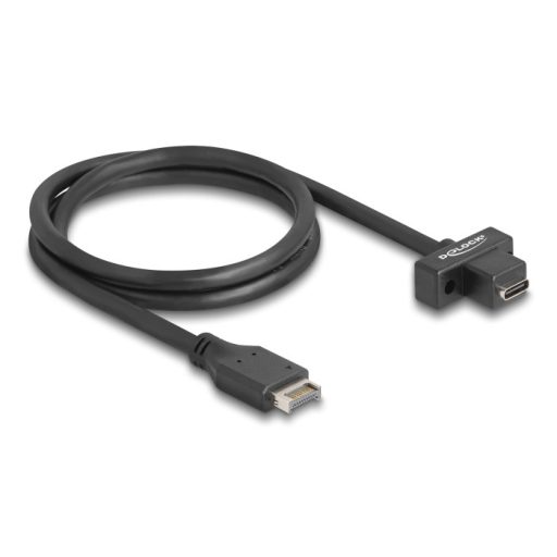 Delock USB 10 Gbps kábel E-típusú A kulcsos 20 tűs apa csatlakozó - USB Type-C  anya rögzíthető csatlakozó, kábelhossz 70 cm (85776)