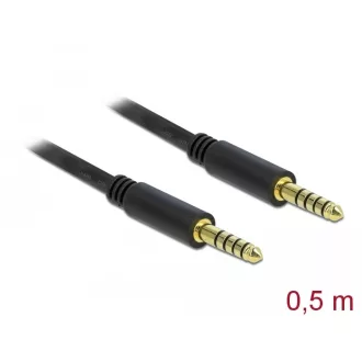   Delock 5 tűs apa-apa sztereó jack kábel 4,4 mm-es átmérő, 0,5 m hosszú fekete (85790)
