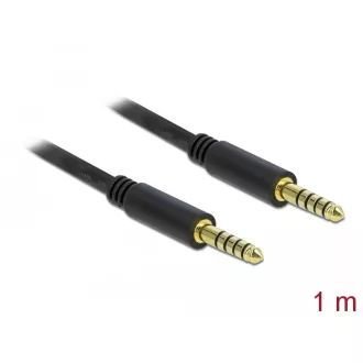   Delock 5 tűs apa-apa sztereó jack kábel 4,4 mm-es átmérő, 1 m hosszú fekete (85791)