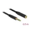Delock 5 tűs apa-anya sztereó jack hosszabbító kábel 4,4 mm-es átmérő, 0,5 m hosszú fekete (85795)