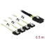 Delock Kábel Mini SAS SFF-8087 > 4 x 7 tűs SATA 0,5 m fém (85800)
