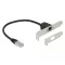 Delock Hálózat Bővítő Kábel RJ45 Cat.5e 30 cm általános vagy LP rekesz edénnyel (slot bracket) (85803)