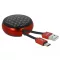 Delock USB 2.0 behúzható kábel A-típusú   USB-C  fekete / piros (85819)