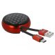 Delock USB 2.0 behúzható kábel A-típusú   USB-C  fekete / piros (85819)