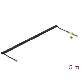   Delock Összecsavart kábelbővítmény 3,5 mm 3 tűs Sztereo Jack apa   Sztereo Jack anya 6,35 mm csavar (85834)