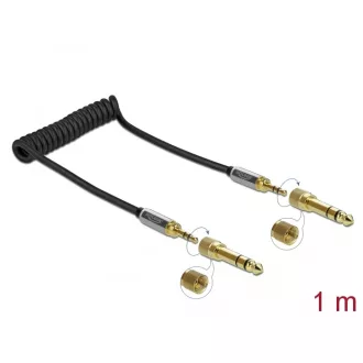   Delock Összecsavart kábelbővítmény 3,5 mm 3 tűs Sztereo Jack apa   Sztereo Jack apa csavar adapterre (85836)