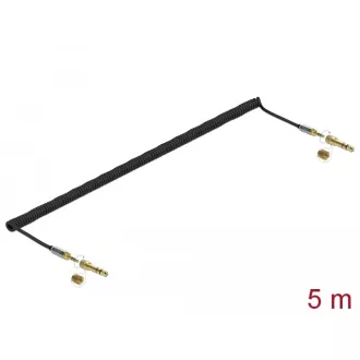   Delock Összecsavart kábelbővítmény 3,5 mm 3 tűs Sztereo Jack apa   Sztereo Jack apa csavar adapterre (85839)