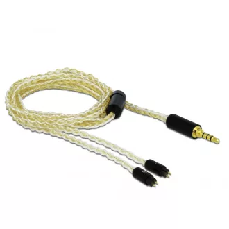   Delock Audio kábel 3,5 mm 4 tűs sztereo jack apa - 2 x 2 tűs apa 1,25 m (85849)