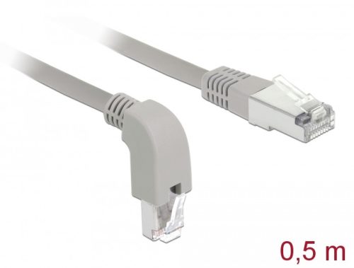 Delock Hálózati kábel RJ45 Cat.5e SF/UTP, lefelé néző / egyenes 0,5 m