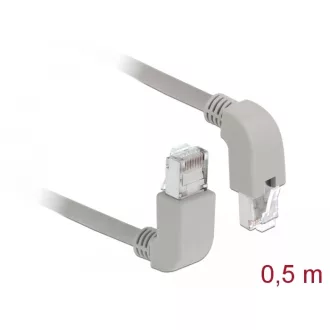   Delock Hálózati kábel RJ45 Cat.6 S/FTP felfelé néző / lefelé néző 0,5 m (85861)
