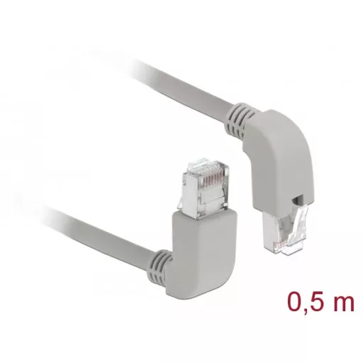 Delock Hálózati kábel RJ45 Cat.6 S/FTP felfelé néző / lefelé néző 0,5 m (85861)