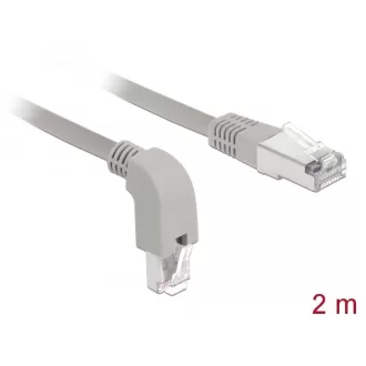   Delock Hálózati kábel RJ45 Cat.6A S/FTP, lefelé néző / egyenes 2 m (85875)