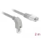 Delock Hálózati kábel RJ45 Cat.6A S/FTP, lefelé néző / egyenes 2 m (85875)