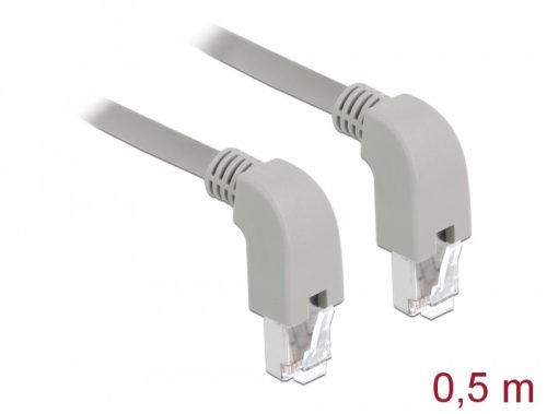 Delock Hálózati kábel RJ45 Cat.6A S/FTP lefelé néző / lefelé néző 0,5 m