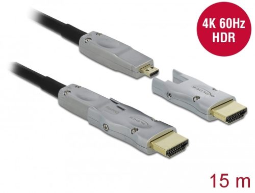 Delock Aktív optikai kábel HDMI 4K 60 Hz 15 m (85881)