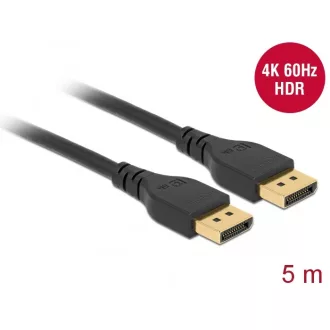   Delock DisplayPort 1.2 kábel 4K 60 Hz 5 m retesz nélküli (85912)