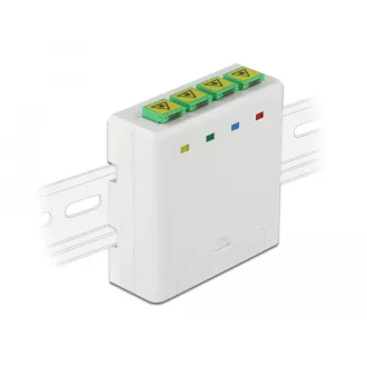   Delock 4 x SC Simplex vagy LC Duplex optikai rostkapcsoló doboz DIN sínhez (85921)