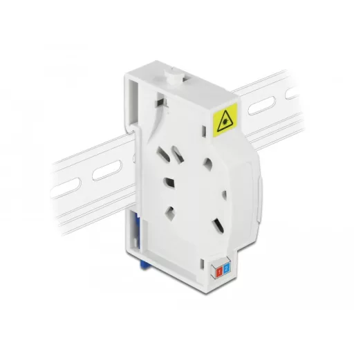 Delock 2 x SC Simplex vagy LC Duplex optikai rostkapcsoló doboz DIN sínhez (85922)