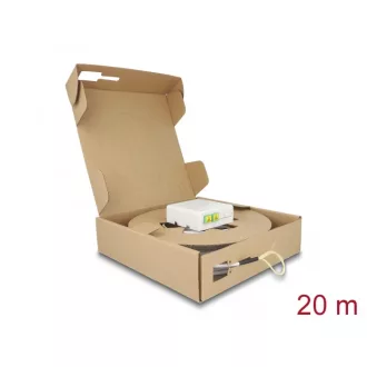   Delock Optikai szál csatlakozó doboz 2 x SC/APC Simplex 20 m drop kábelszettel (85932)