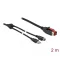 Delock PoweredUSB kábel apa 24 V > A-típusú USB apa + Mini-DIN 3 tűs apa 2 m, POS nyomtatókhoz és cs (85941)
