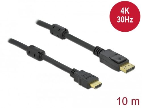 Delock Passzív DisplayPort 1.2 - HDMI kábel 4K 30 Hz 10 méter hosszú