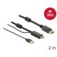 Delock HDMI - DisplayPort-kábel 4K 30 Hz 2 m (85964)