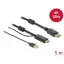 Delock HDMI    DisplayPort-kábel 4K 30 Hz 5 m (85966)